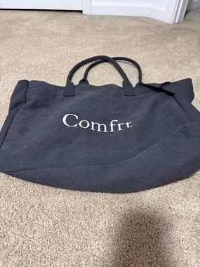 Comfort Black Canvas Tote Bag